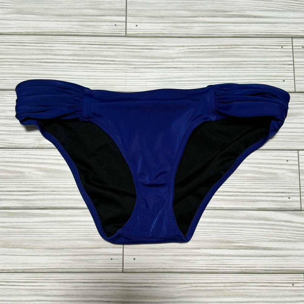 Victoria's Secret Swim Bikini Bottom Hipster Moderate Navy Blue XS